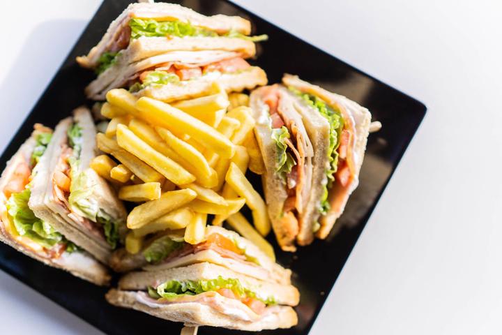 Roby club sandwich from top